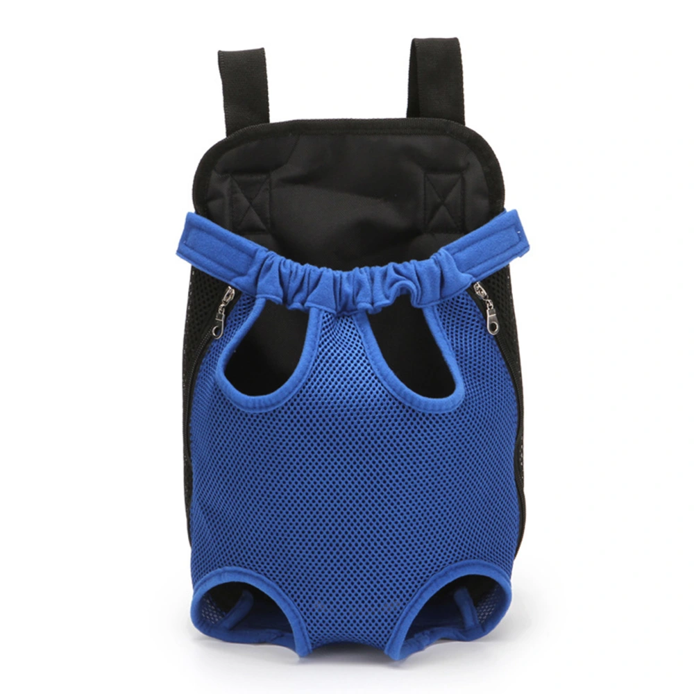 Pet Carrier Backpack Adjustable Legs Out Easy Fit Hands Free Soft Breathable Pet Front Carrier Pack Bag for Dogs Cats Blue S