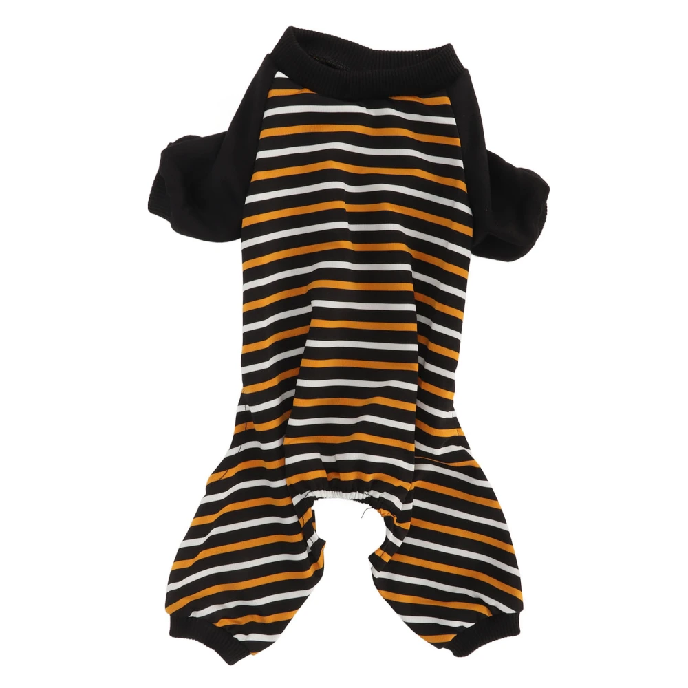 Dog Striped Pajamas Soft Flexible Comfortable Warm Dog Sleepwear for Puppy Cats Daily Wear L