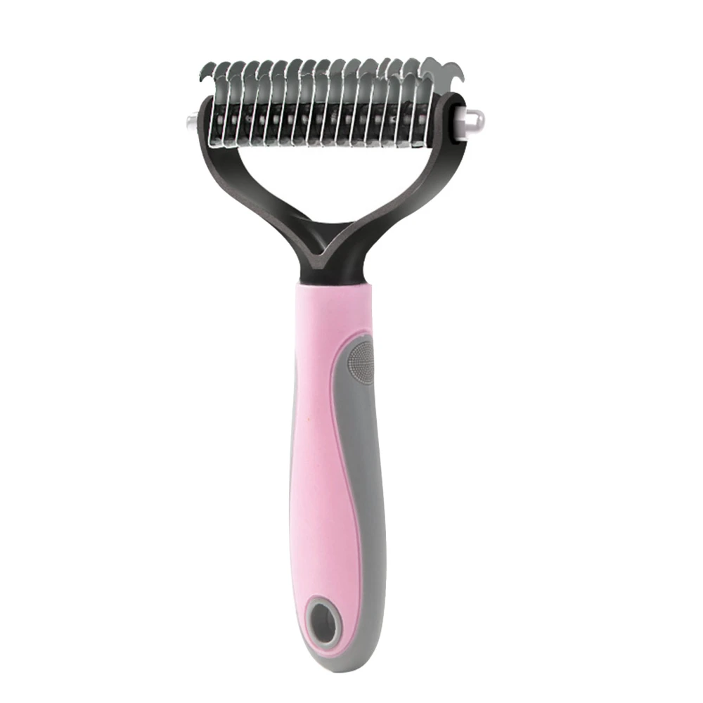 Pet Grooming Brush Stainless Steel Deshedding Dematting Open Knots Cat Undercoat Rake Comb for Cats Dogs Pets