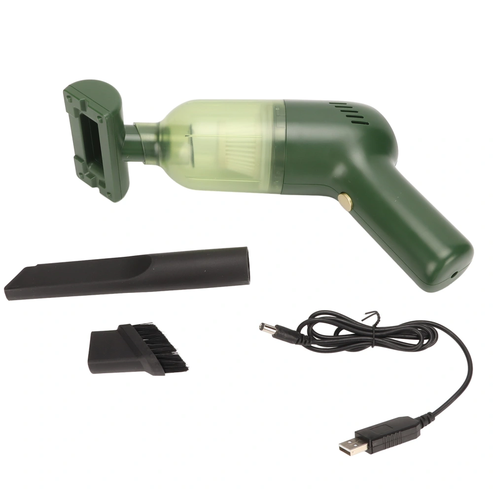 Hand Vacuum Cleaner Rechargeable 120W Strong Suction Portable Handheld Vacuum for Pet Hair Car Sofa Green