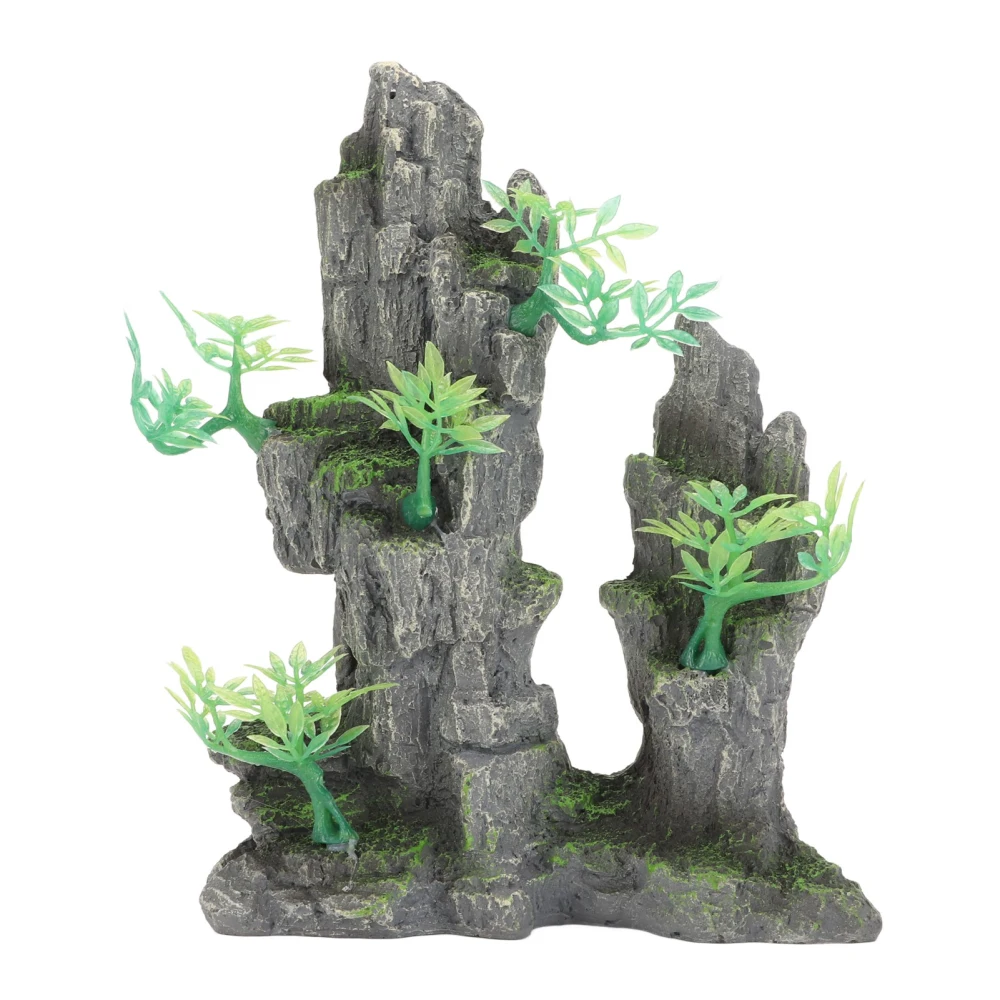 Aquarium Mountain Ornament Simulation Landscape Resin Fish Tank Rockery Decoration for Saltwater Freshwater