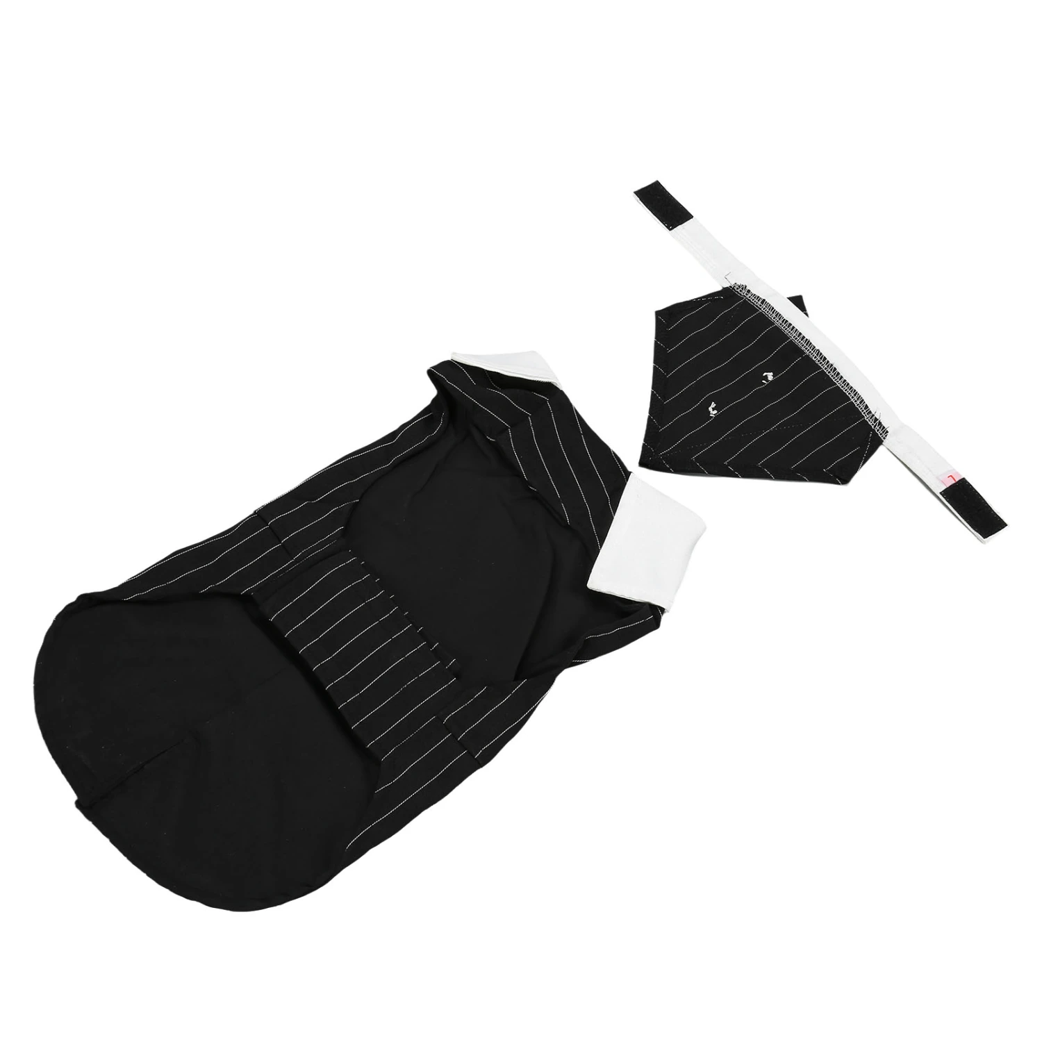 Pet Wedding Suit Stylish Classic Vertical Stripe Dog Formal Tuxedo Suit for Wedding Halloween Birthday Party M