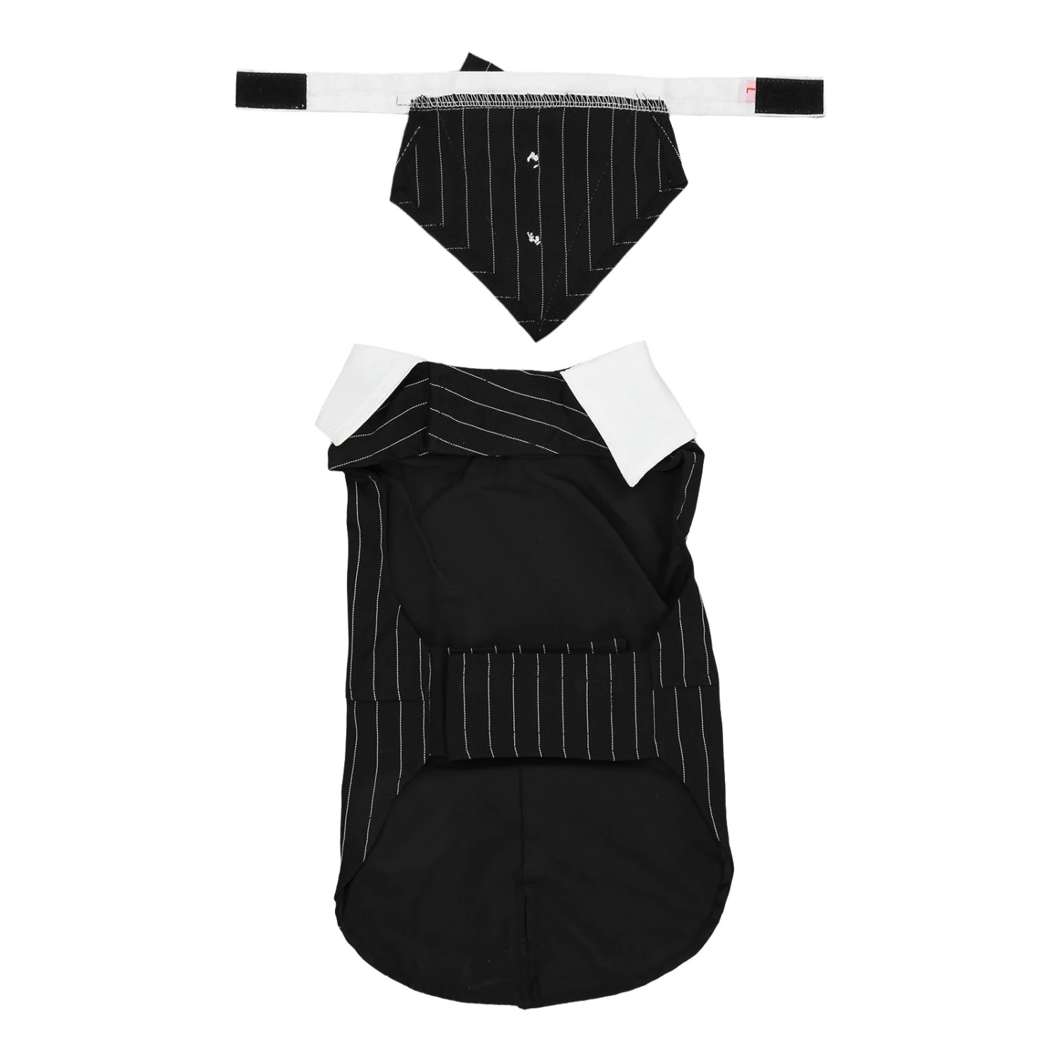 Pet Wedding Suit Stylish Classic Vertical Stripe Dog Formal Tuxedo Suit for Wedding Halloween Birthday Party M