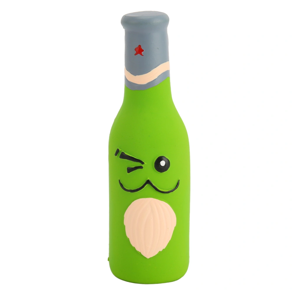 Wine Bottle Squeaky Dog Toys Portable Safe Soft Flexible Latex Squeaky Dog Toys for Small Medium Dogs Beer Bottle