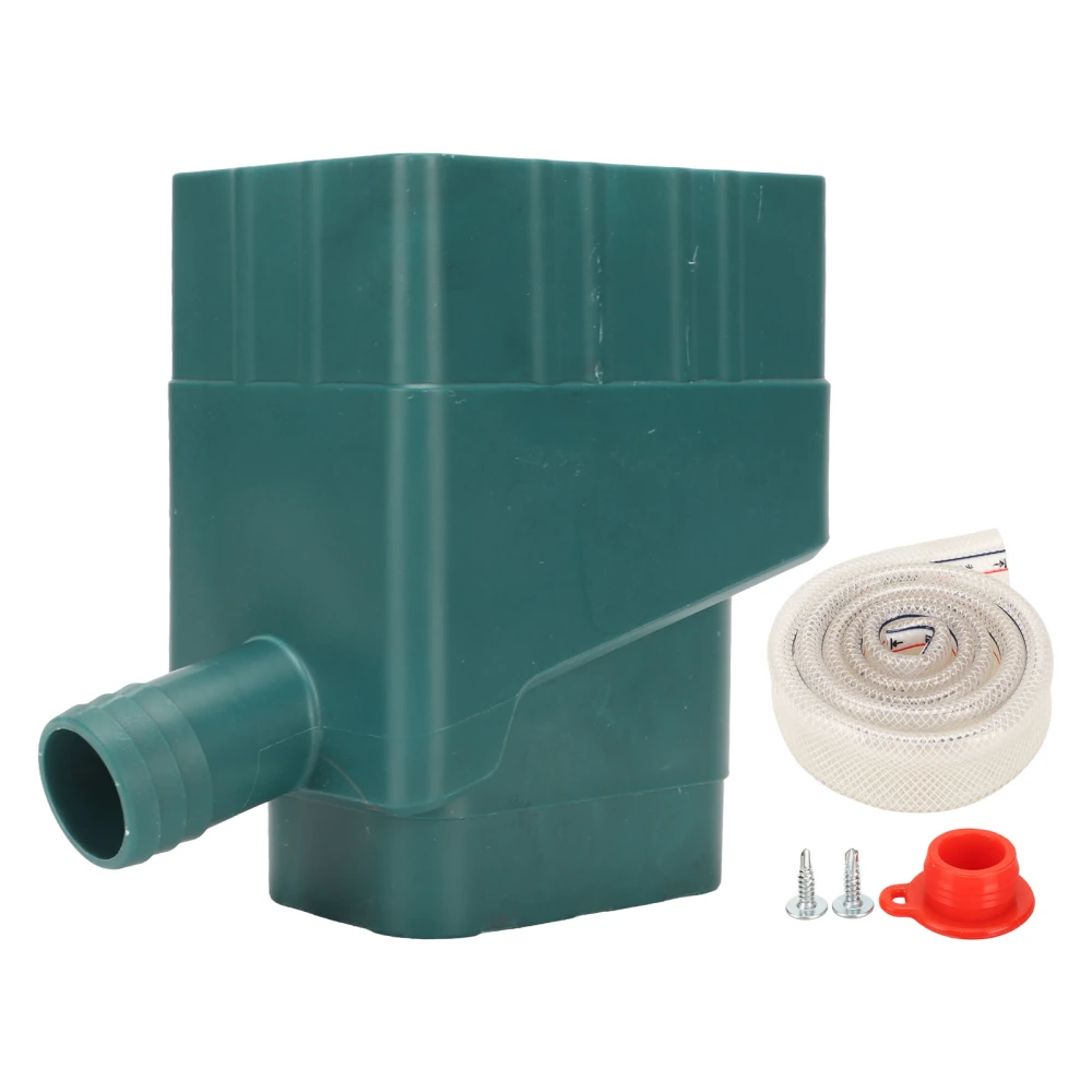 Rainwater Collection System Standard Downspout Water Diverter Connector System with 40 Inch Hose for Lawn Garden Green