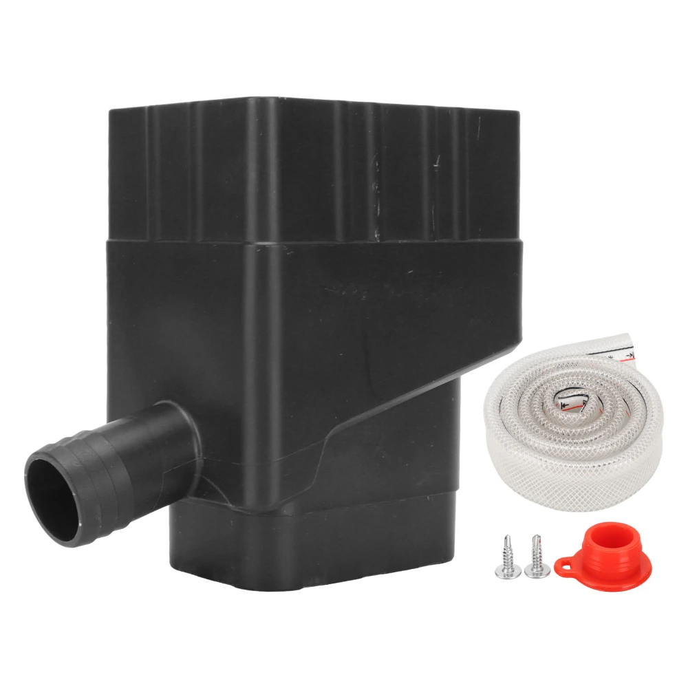 Rainwater Collection System Standard Downspout Water Diverter Connector System with 40 Inch Hose for Lawn Garden Black