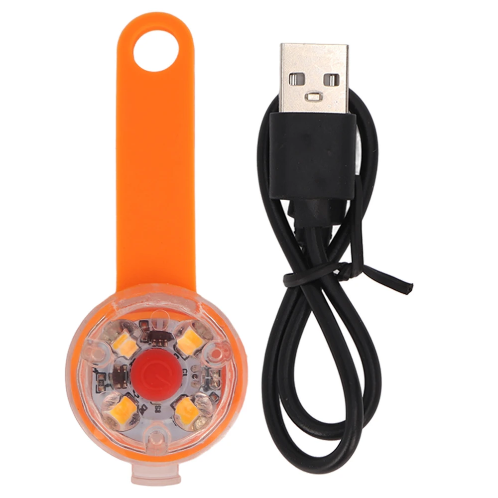 LED Dog Light Pendant USB Rechargeable IPX7 Waterproof 3 Light Modes Dog Collar Light for Pet Bag Bike Orange