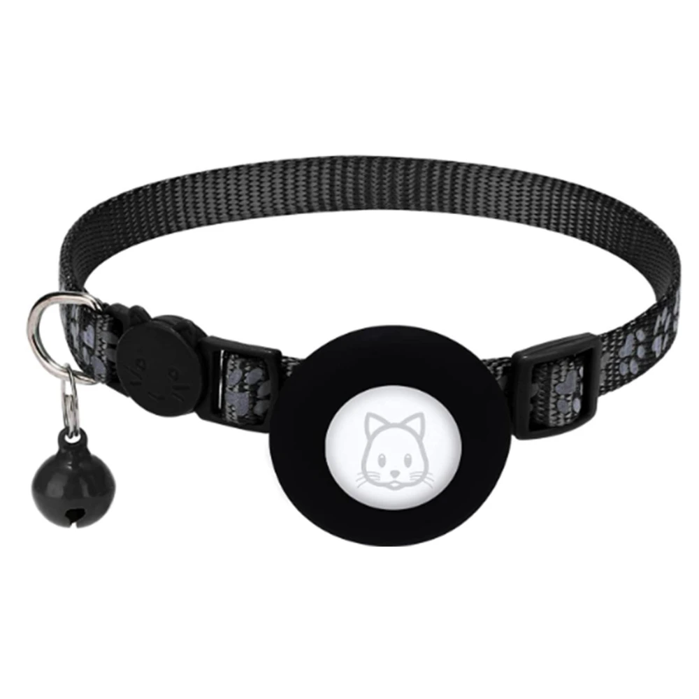 Locator Cat Collar Prevent Lost Reflective GPS Cat Collar with Safety Buckle and Bell for Small Pet Cat Puppy Kitten