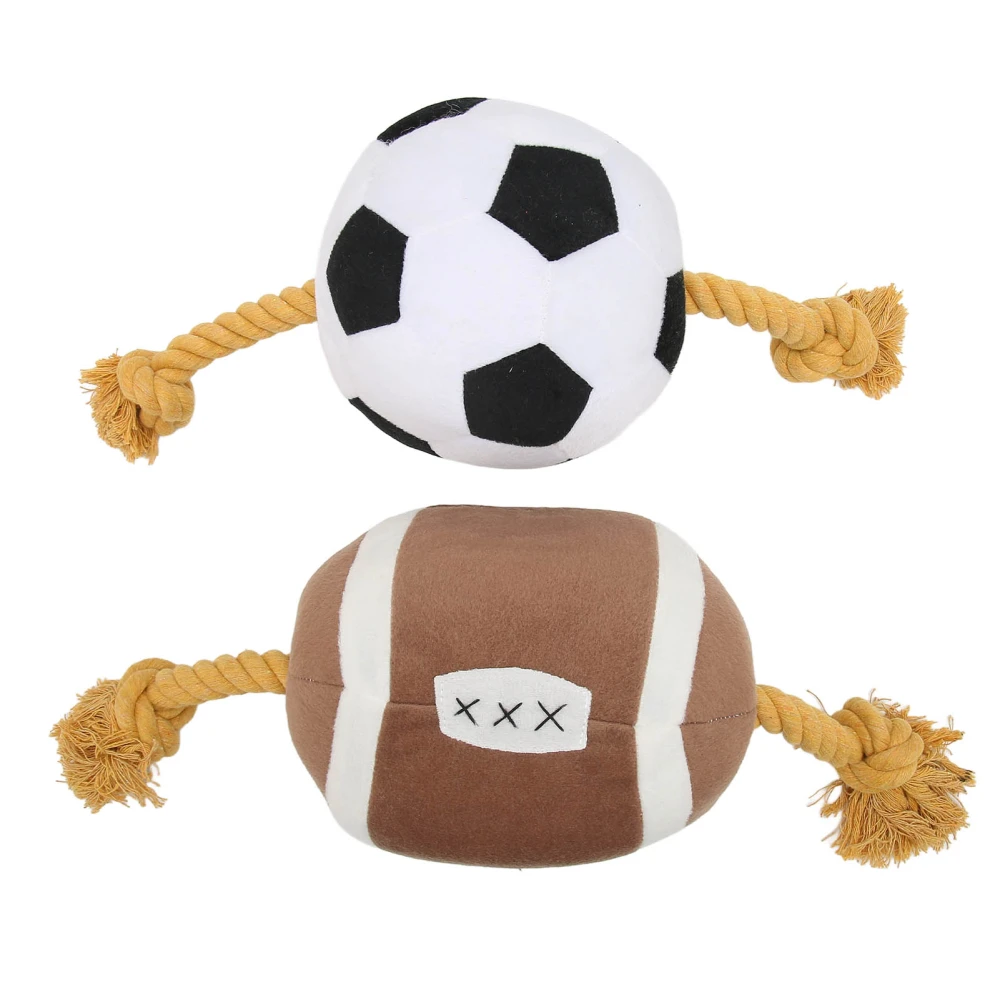 Football Dog Toy Outdoor Interactive Fun Cotton Rope Football Puppy Toy for Small Medium Large Dogs