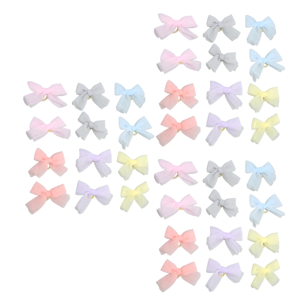 36PCS Dog Hair Bows Fashionable Cute Pet Hair Bowknot with Rubber Band for Dog Hair Grooming Accessories