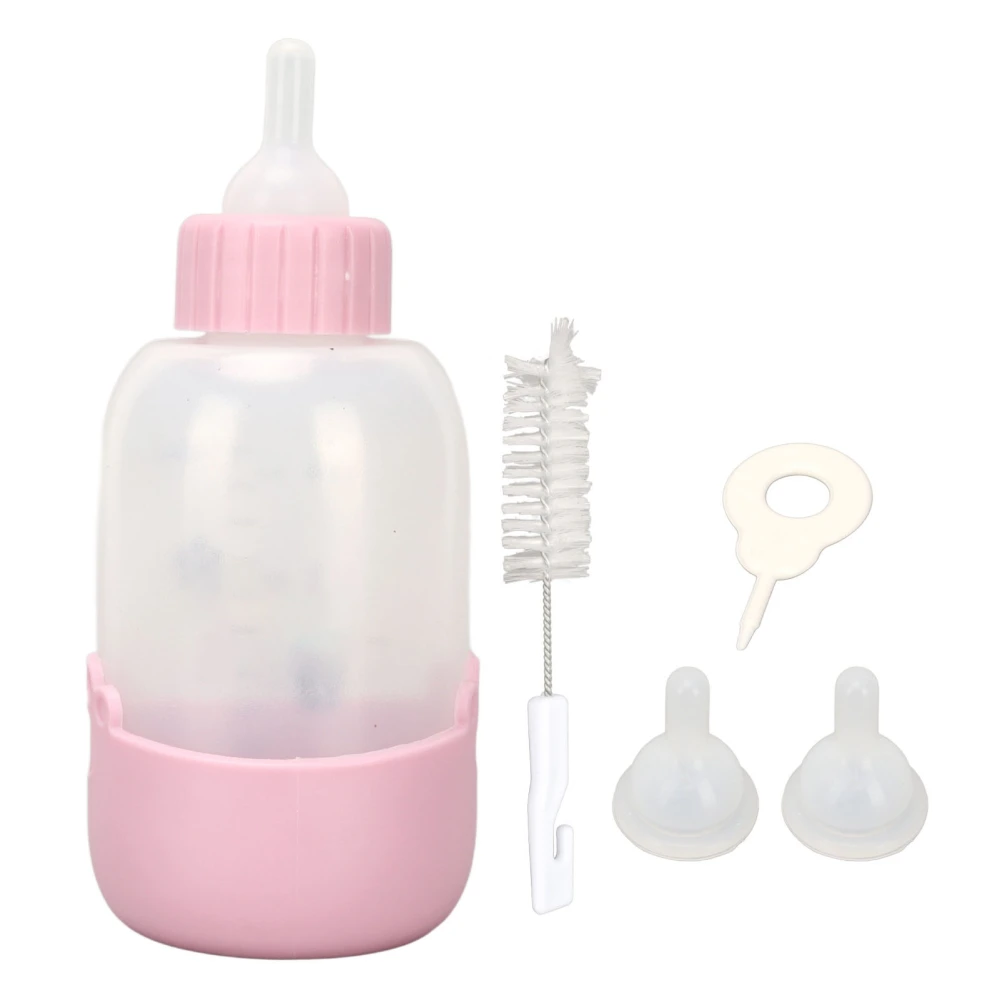 Pet Feeding Bottle Kits Professional Soft Silicone Nipple Nursing Feeding Bottle for Newborn Kittens Puppies