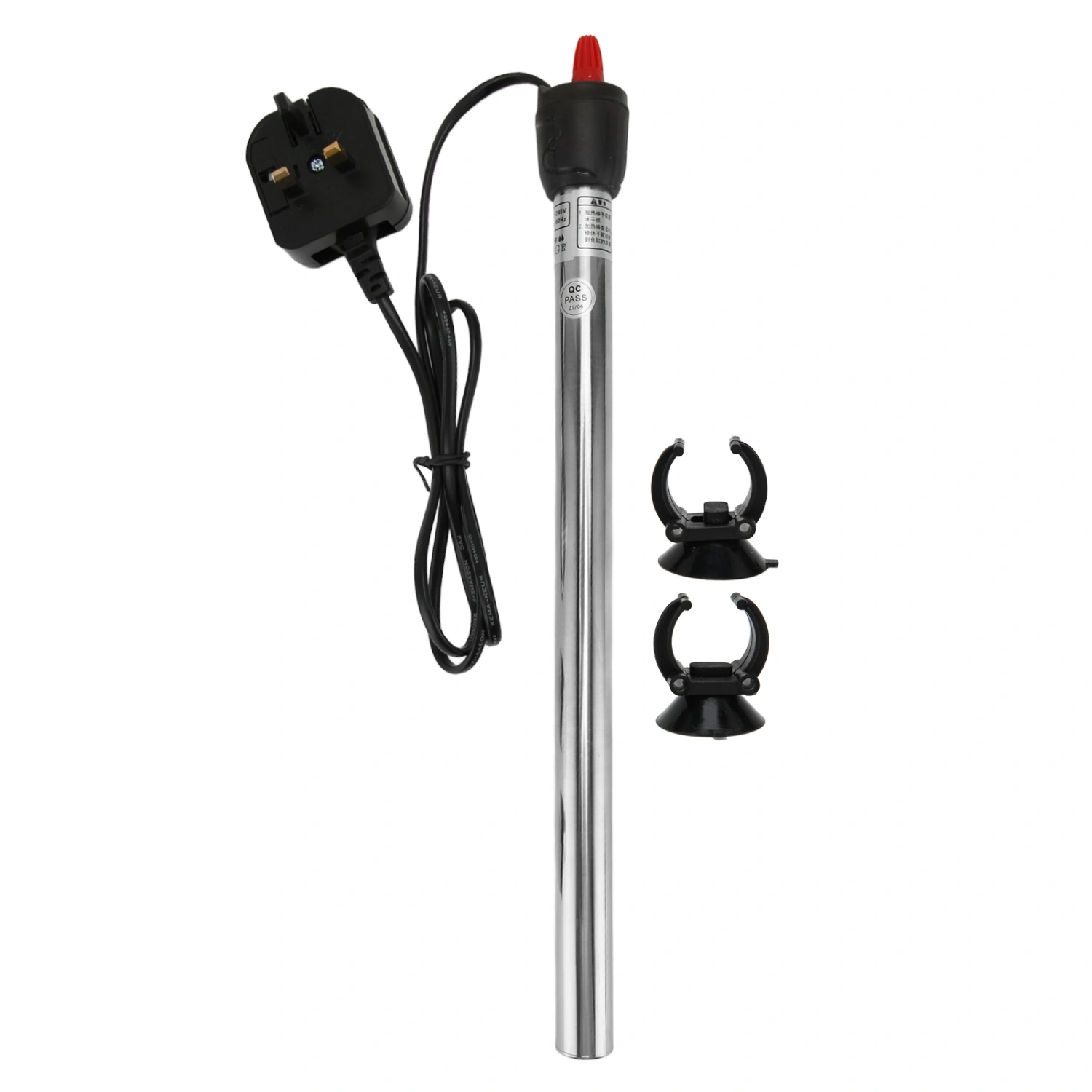Aquarium Heater Stainless Steel Adjustable Automatic Thermostatic Heating Rod for Saltwater Freshwater UK Plug 220V 300W