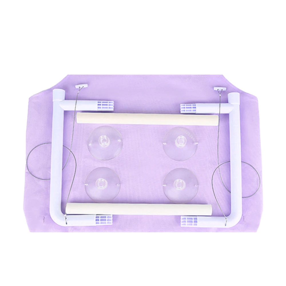 Cat Window Hammock Suction Cup Detachable Washable Comfortable Window Mounted Cat Hammock Bed for All Seasons Purple