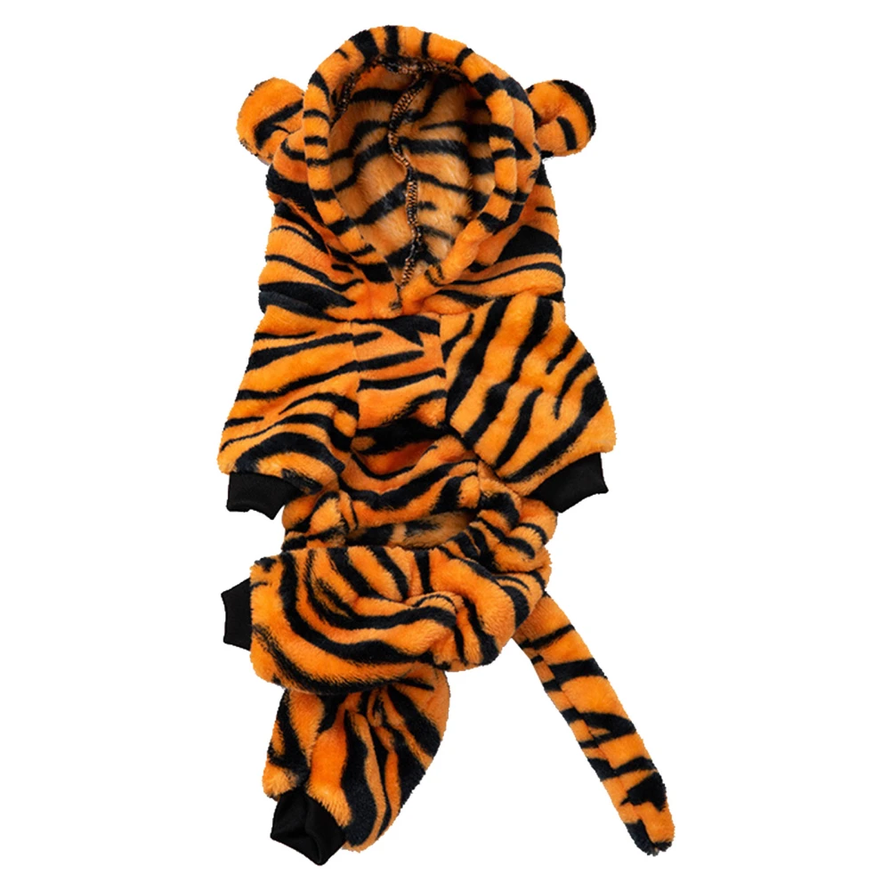 Dog Tiger Hoodie Lovely Comfortable Pet Autumn Winter Costume Clothes for Small Dogs Cats S