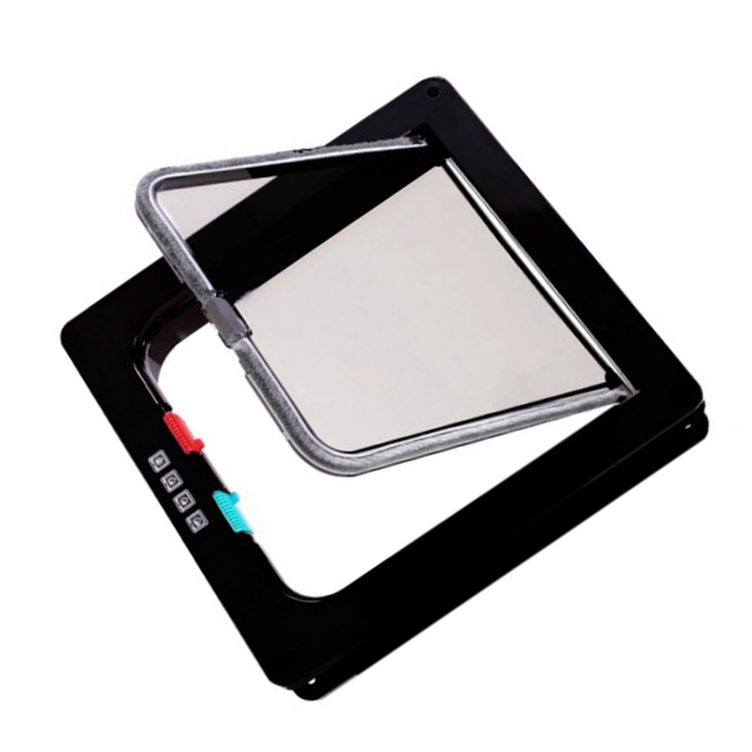 Cat Door Wearproof Automatic Window Closure Function Cat Interior Exterior Door for Pet Cat Dog Black M