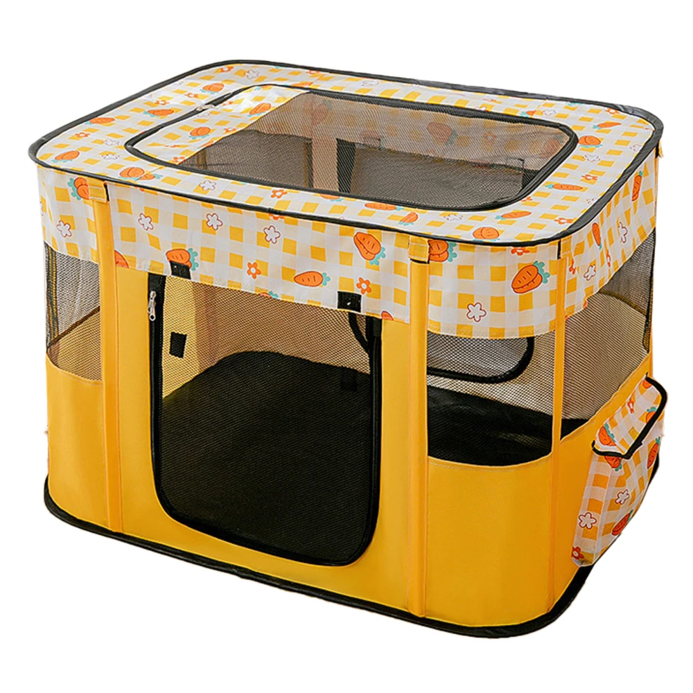 Foldable Cat House Removable Skylight Breathable Cat Delivery Room Dog Playpen for Pet Supplies M 70x55x45cm / 27.6x21.7x17.7in Yellow