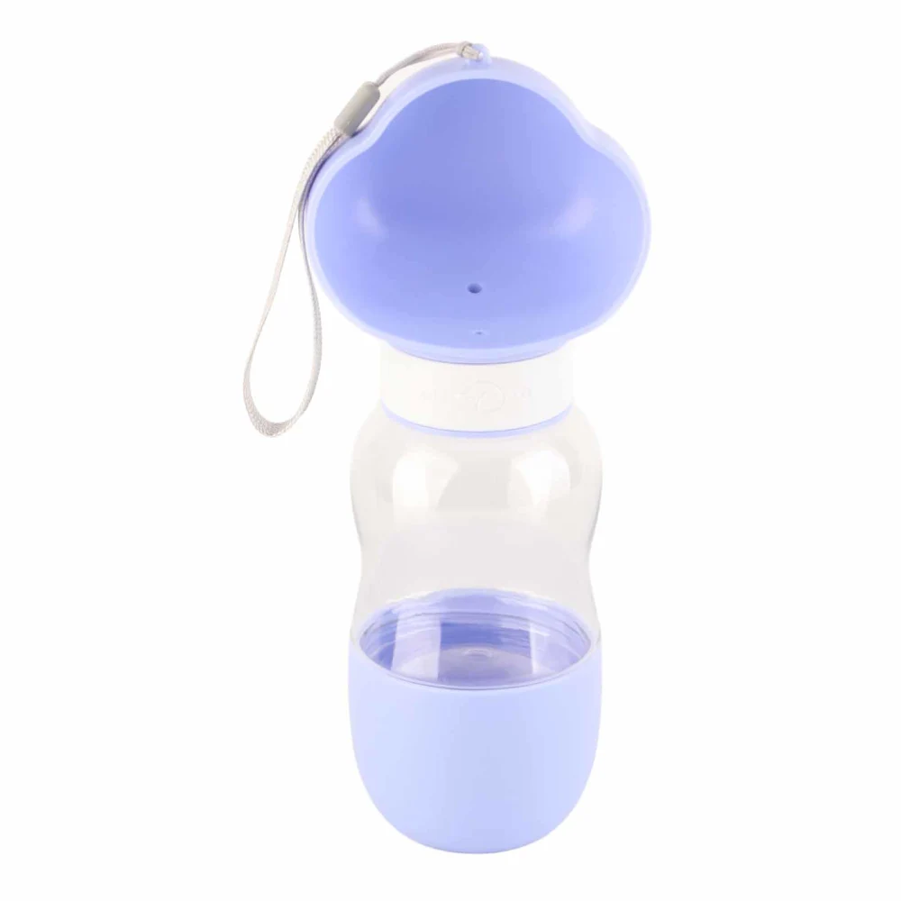 Dog Water Bottle Portable Cute Transparent Dog Water Feeder with Feeding for Dog Watering Supplies 350ml 200ml Clouds Purple