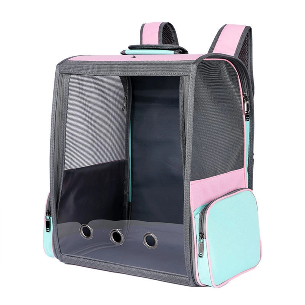 Cat Backpack Stylish Cute Lightweight Portable Travel Mesh Breathable Pet Carrier Backpack for Cats Kittens Puppies Pink Transparent