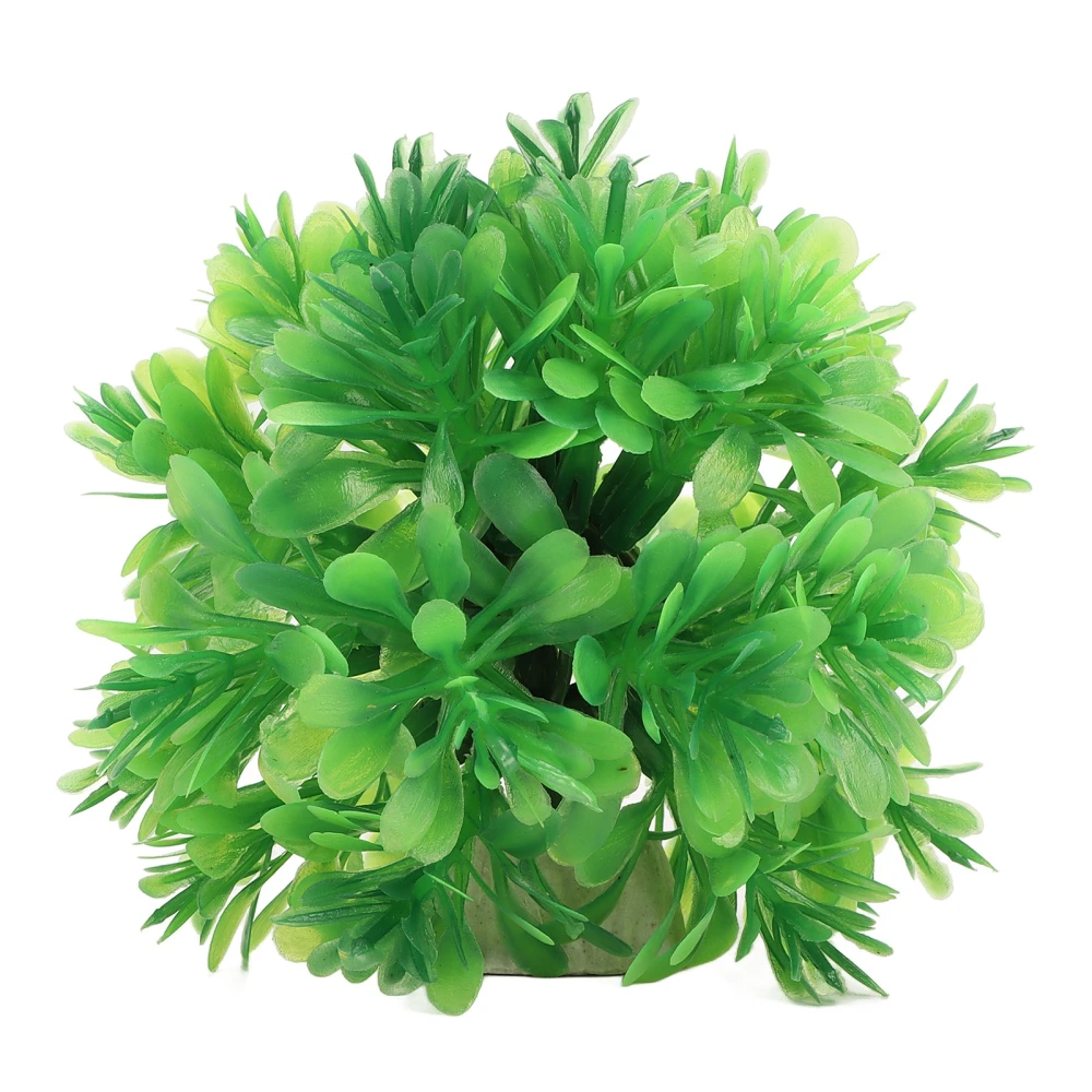 Buyweek Artificial Aquarium Grass Ball Colorfast Fish Tank Plastic Grass Ball for Aquarium Fish Tank Landscaping Green