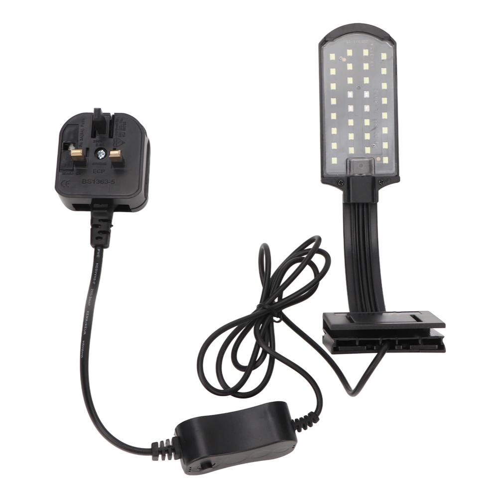 Aquarium Clip On Lamp High Brightness Mini LED Fish Tank Light for Water Plant UK Plug 220V