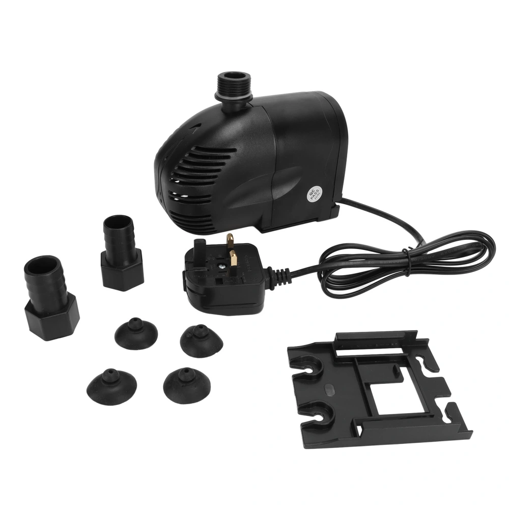 Aquarium Submersible Fountain Pump High Lift Quiet Fish Tank Filter Pump for Pond Waterfall Hydroponic UK Plug 220V Q2500