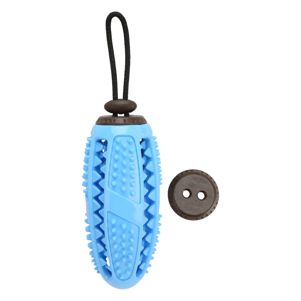 Buyweek Dog Treat Toy Ball Teething Bite Resistant Dog Leakage Food Toy for Interactive Puzzle Toys Dark Blue