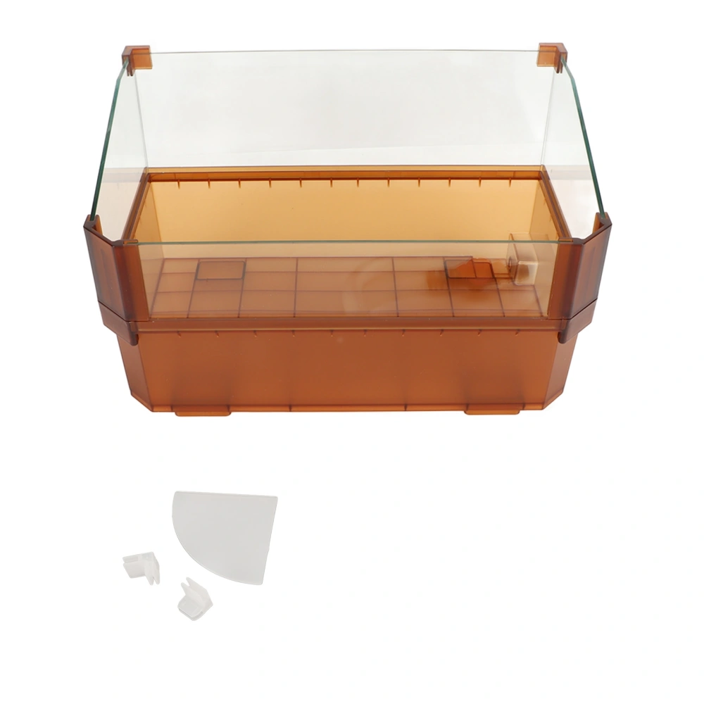 Glass Turtle Tank Thickened Clear Visible Prevents Escape Easy Cleaning Aquatic Turtle Tank Habitat for Fish Tortoises