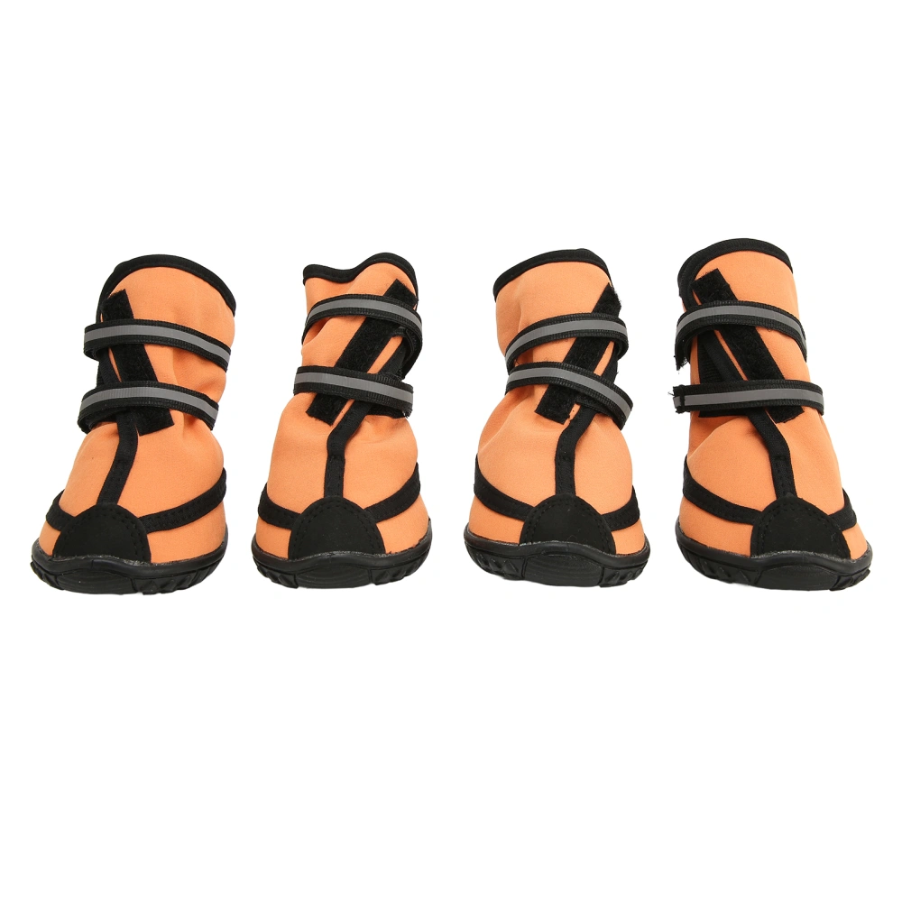 Dog Boots Waterproof Prevent Slipping Reflective Adjustable Outdoor Dog Shoes Paw Protector for Medium Large Dogs XL