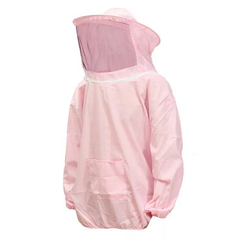 Beekeeping Jacket Professional Total Protection Ventilated Beekeeping Protective Jacket with Veil Hood Pink