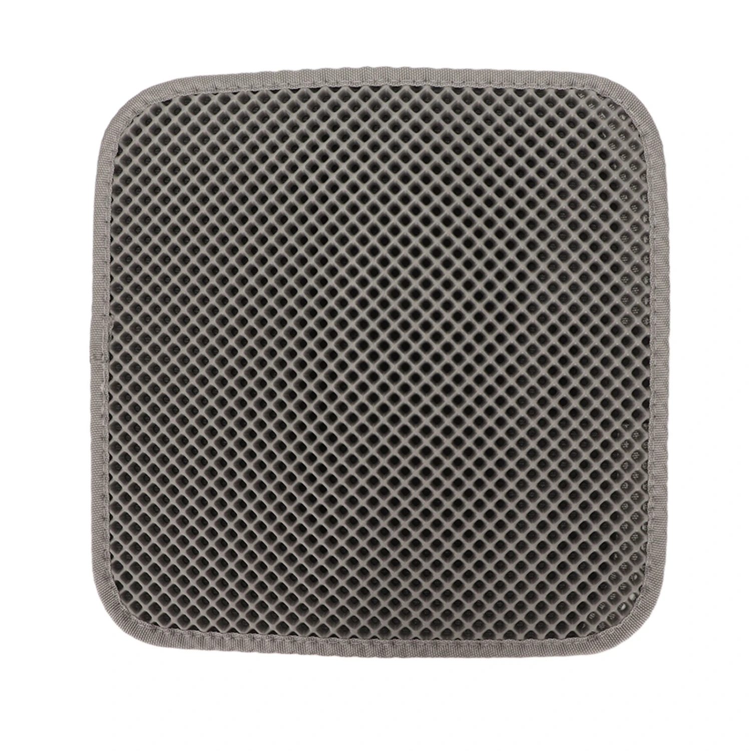 Cat Litter Pad Prevent Slip Waterproof Bottom Double Layer EVA Litter Trapping Mat for Kitten 30x30cm Gray