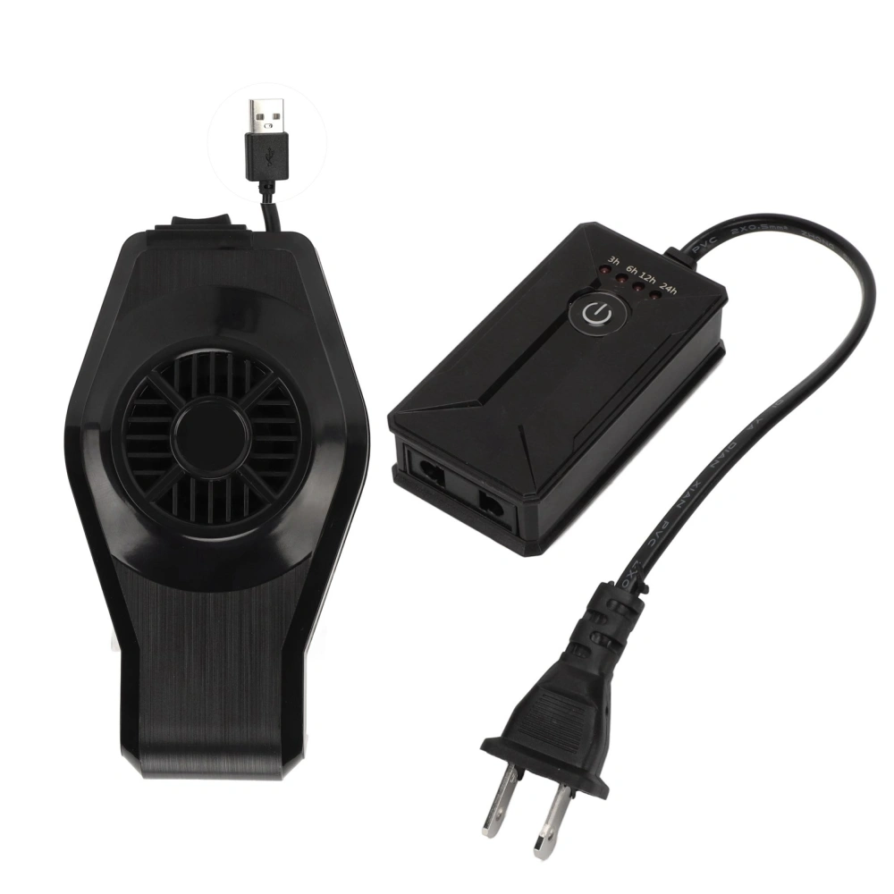 Aquarium Cooling Fan Wall Mounted Fast Heat Dissipation USB Connector Fish Tank Fan with Timer US Plug 100-240V