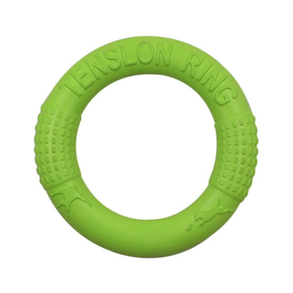 Pet Flying Ring Toy Bite Resistant Floating Interactive EVA Dog Flying Disc for Puppy Training Chewing Large Green