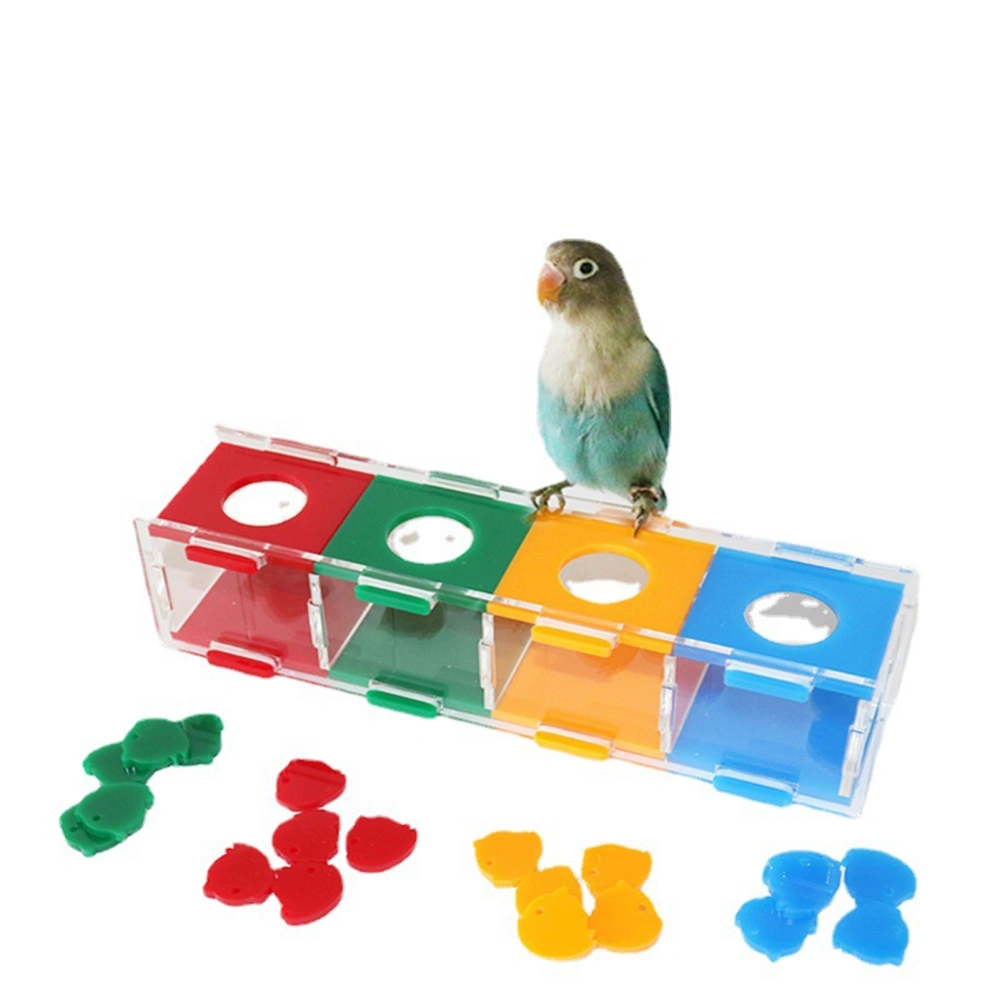 Parrot Color Separation Coin Box Educational Bird Treasure Desktop Interactive Toy Bird Accessories