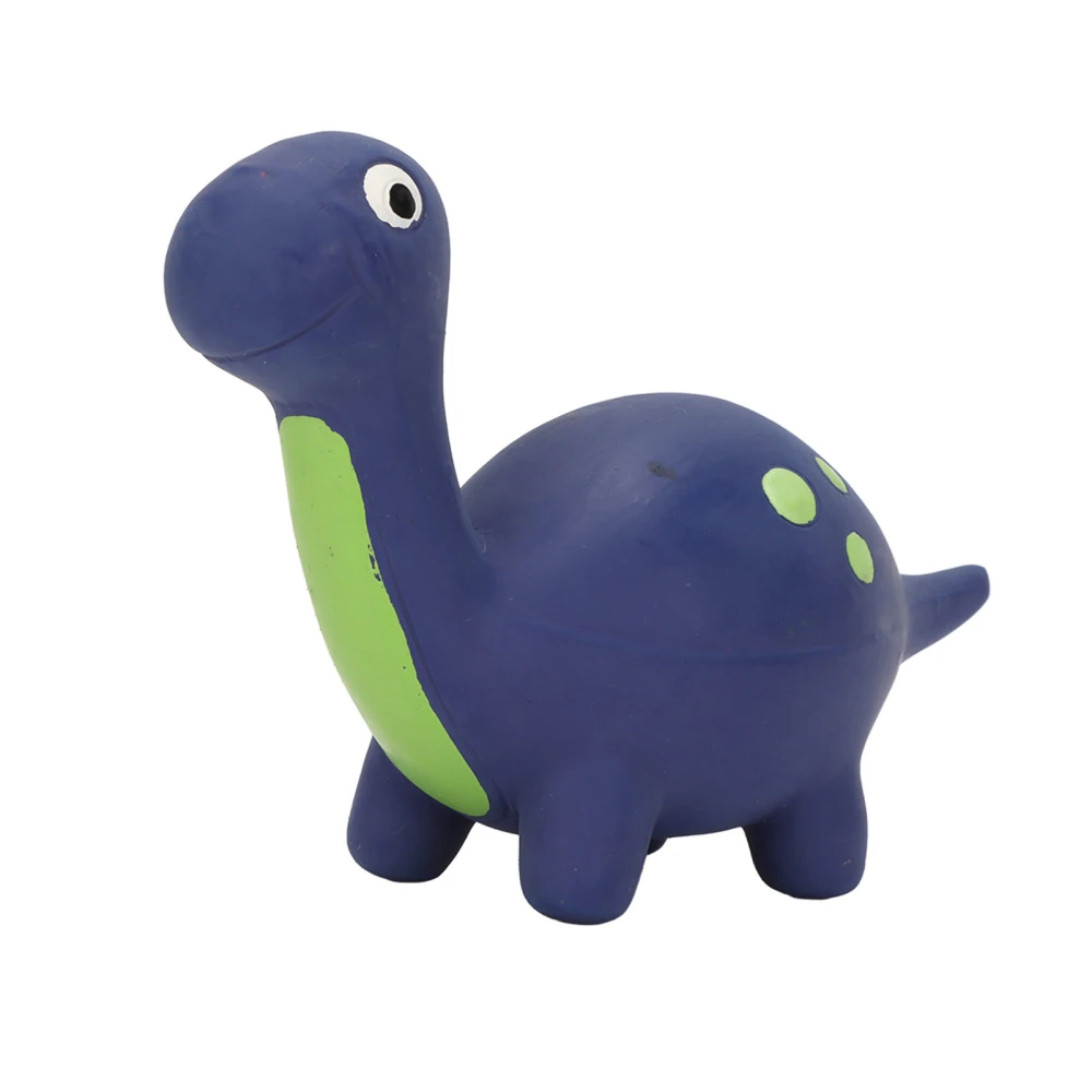 Latex Squeaky Dinosaur Dog Toy Cute Cartoon Palatable Bite Resistant Relieve Anxiety Interactive Squeaky Animal Dog Toy Blue Diplodocus