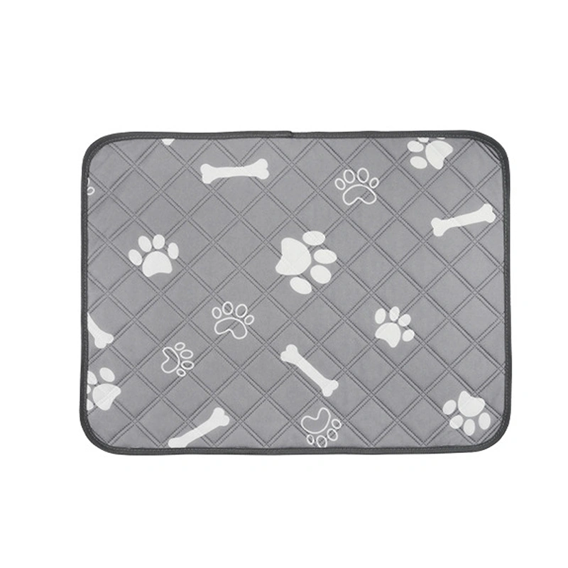 Dog Washable Pee Pads Bone Pattern Reusable Water Absorption Prevent Slipping Waterproof Breathable Pet Training Pads 100 X 90 cm/39.4 X 35.4in