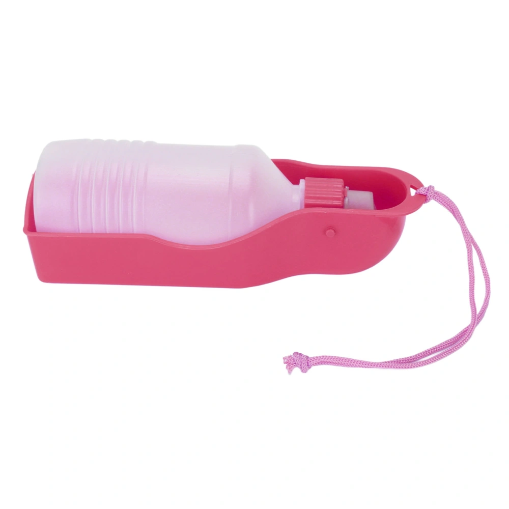 300ml Dog Water Bottle Automatic Hangable Pet Water Dispenser Bottle for Pet Dogs Cats Pink