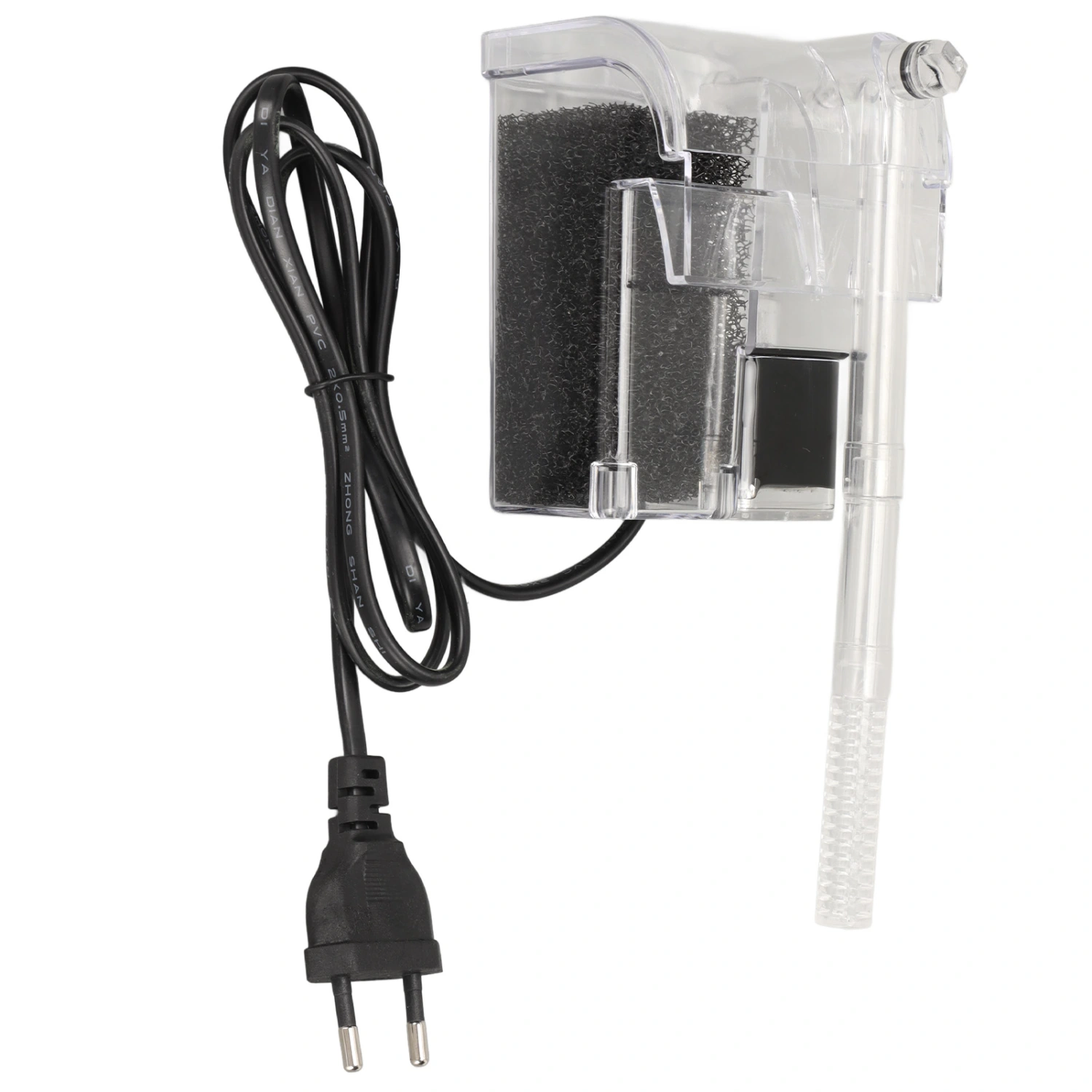Aquarium Hang On Filter Professional Quiet Waterfall External Small Fish Tank Hanging Filter for Turtle Tank Fish Tank EU Plug 220‑240V