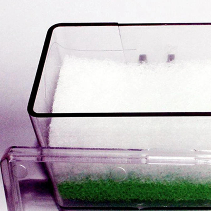 Fish Tank Filter Box Small Low Water Suction Hanging Aquarium Purifier for Fish Tank Accessories Small Transparent Box with 5W Water Pump Set