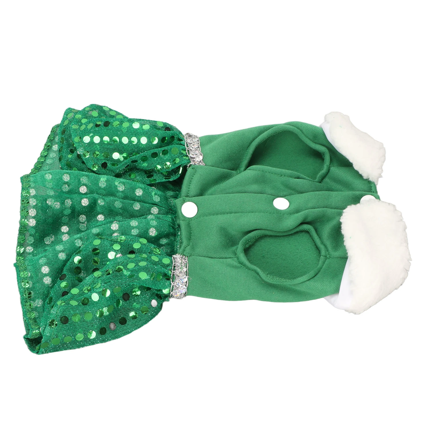 Pet Christmas Dress Soft Breathable Warm Cute Fashionable Dog Party Clothes for Small Medium Dogs Green M