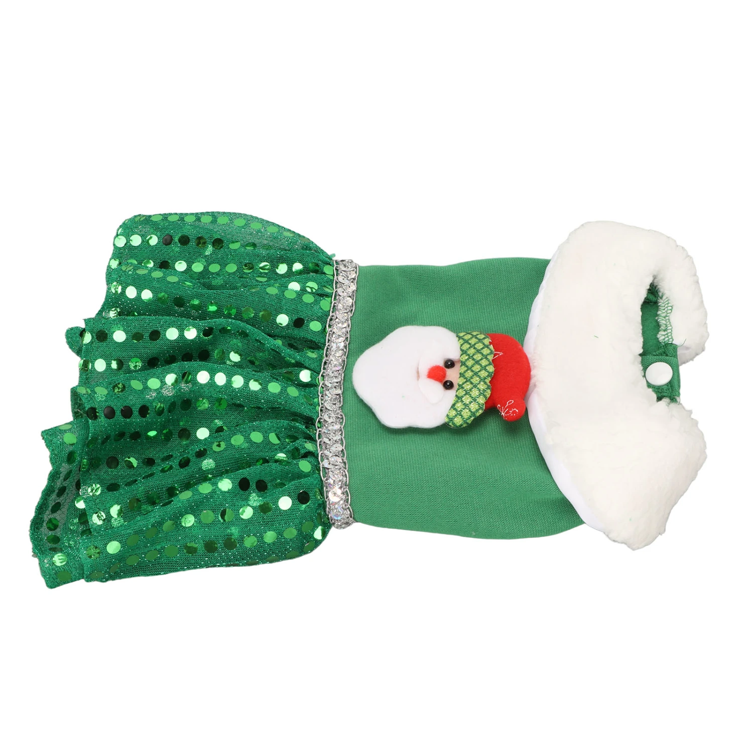 Pet Christmas Dress Soft Breathable Warm Cute Fashionable Dog Party Clothes for Small Medium Dogs Green M