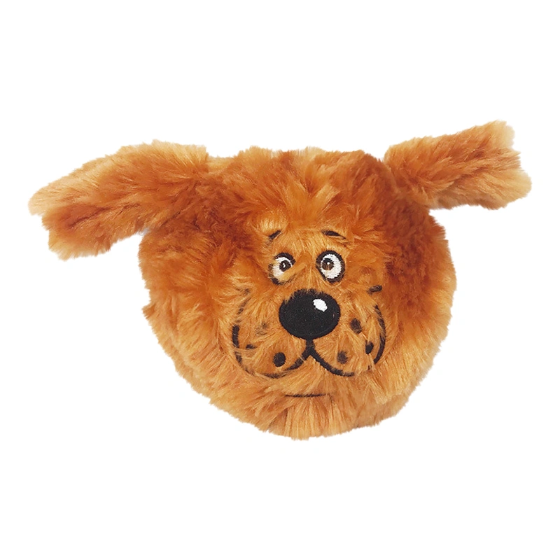 Pet Bouncing Jump Ball Cartoon Animal Sound Vibration Pet Electric Bouncing Ball Plush Toys for Dogs Brown Haired Dog