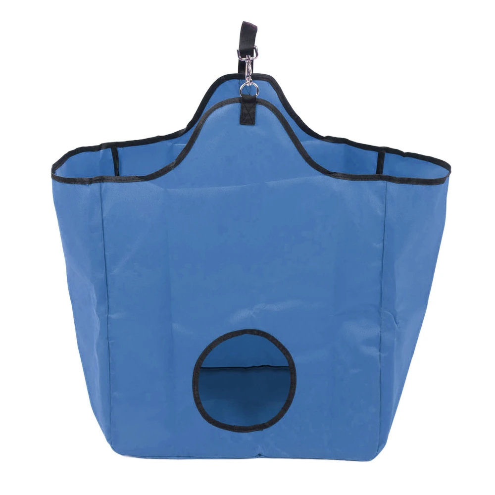 Horses Slow Feed Hay Bags Multipurpose 600D Oxford Cloth Waterproof Coating Large Capacity Portable Hay Bag Blue