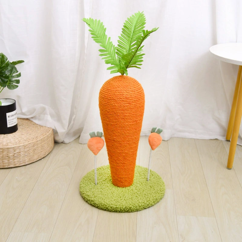 Carrot Claw Scratcher Sisal Grinding Claws Carrot Cat Scratching Post for Cats Kittens Toys Two Color Sisal Radish Upgrade Version 26x26x29cm / 10.2x10.2x11.4in