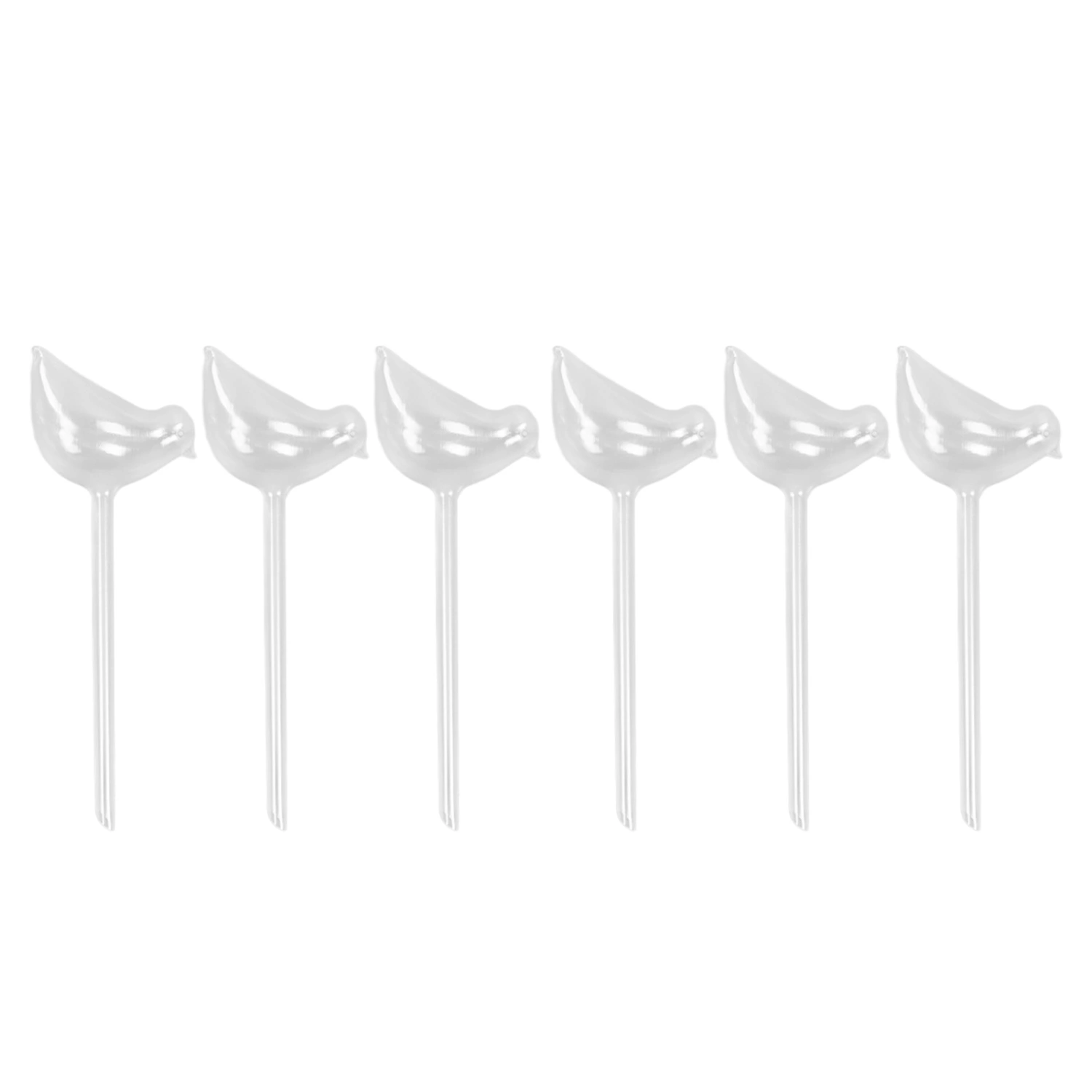 6Pcs Bird Shaped Plant Waterer Automatic Glass Bird Shape Design Plant Watering Device for Indoor Outdoor Garden