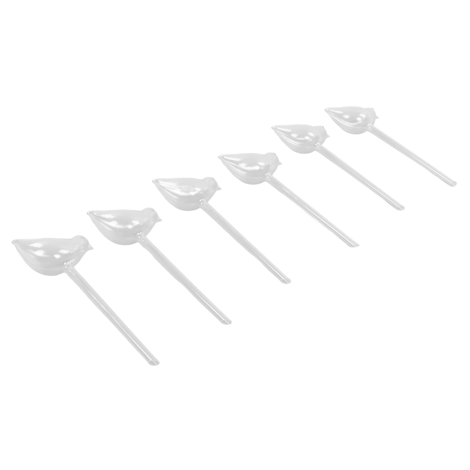 6Pcs Bird Shaped Plant Waterer Automatic Glass Bird Shape Design Plant Watering Device for Indoor Outdoor Garden