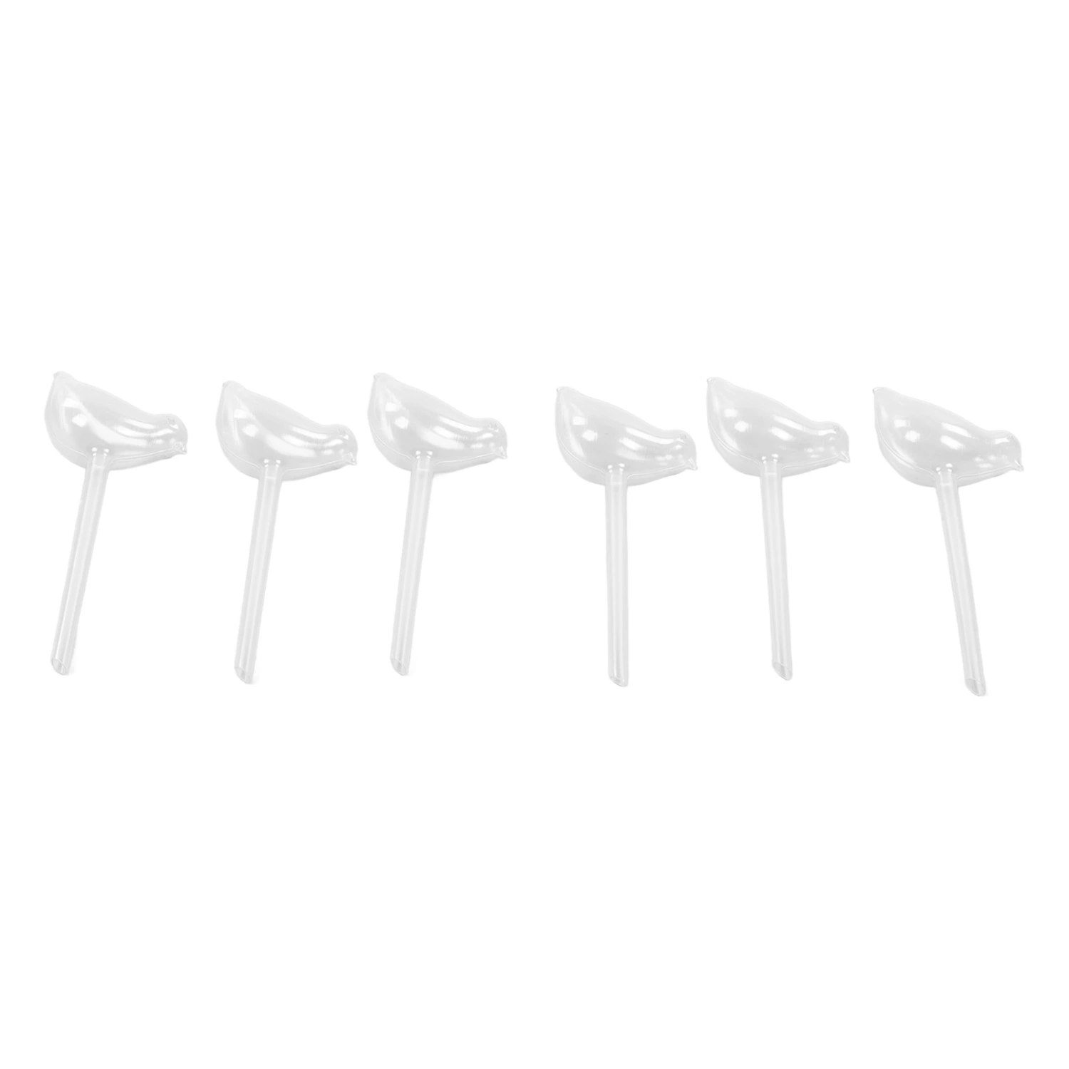 6Pcs Bird Shaped Plant Waterer Automatic Glass Bird Shape Design Plant Watering Device for Indoor Outdoor Garden