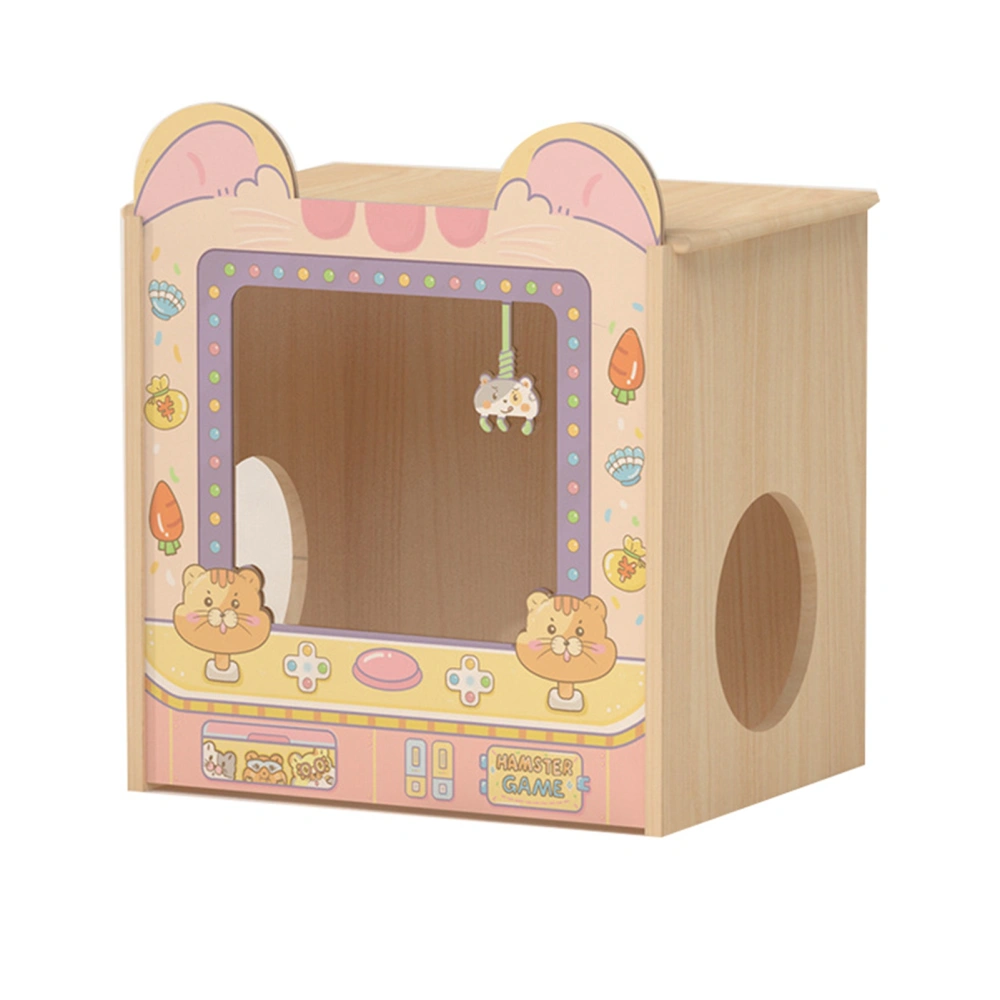 Hamster Wooden Hideout House Large Space Bite Resistant Bottomless Wooden Hamster House