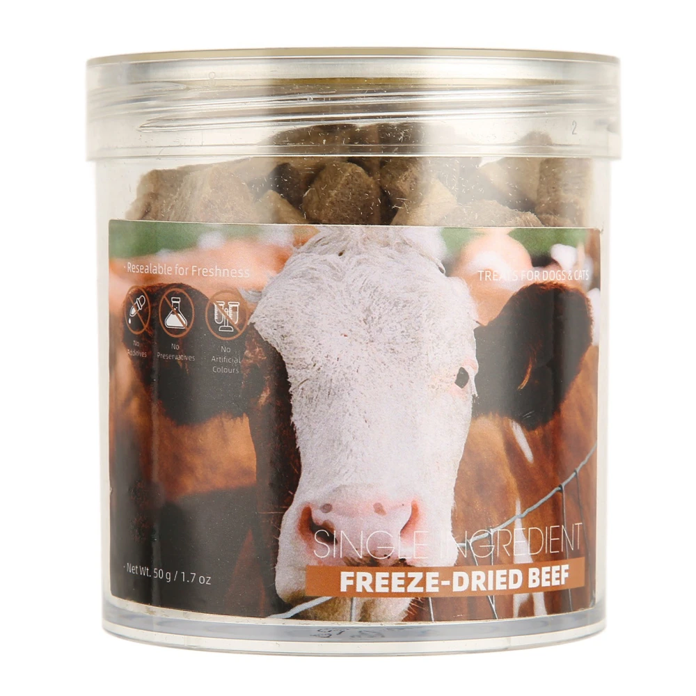 Freeze Dried Beef Dog Treats Low Fat High Protein Rich in Vitamins and Minerals Pet Freeze Dried Beef for Cat Dog