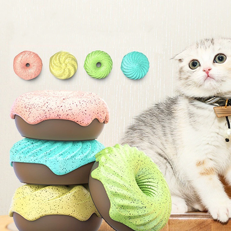 Pet Cage Deodorant Doughnut Shape Long Lasting Aromatic Pet House Deodorization Fragrance for Cat Litter Box 4pcs