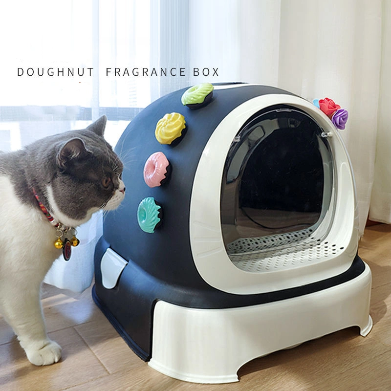 Pet Cage Deodorant Doughnut Shape Long Lasting Aromatic Pet House Deodorization Fragrance for Cat Litter Box 4pcs